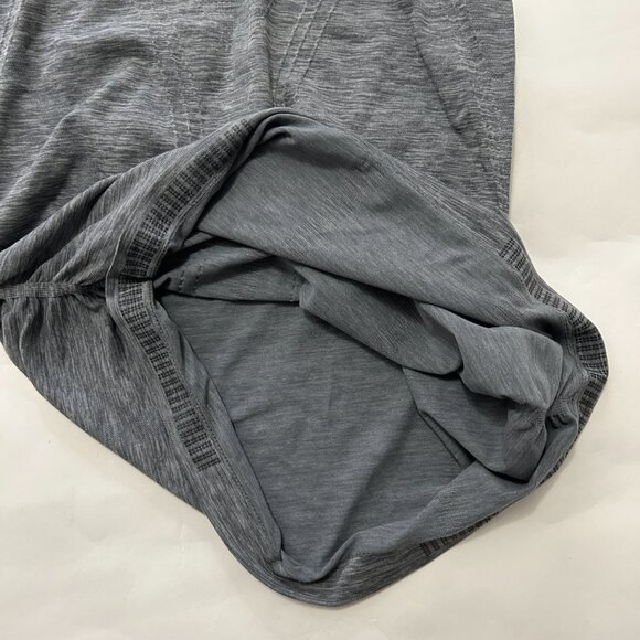 Athleta Speed Light Heathered Tee sz S Gray Ruched Sides Short Sleeve Fitted Gym - Picture 8 of 9